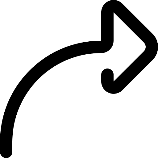 Curve arrow share arrow shortcut icon