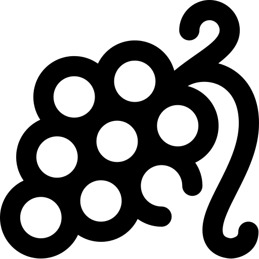 Grapes food and restaurant berry bouquet icon