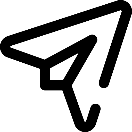 Paper plane direct communications publish icon