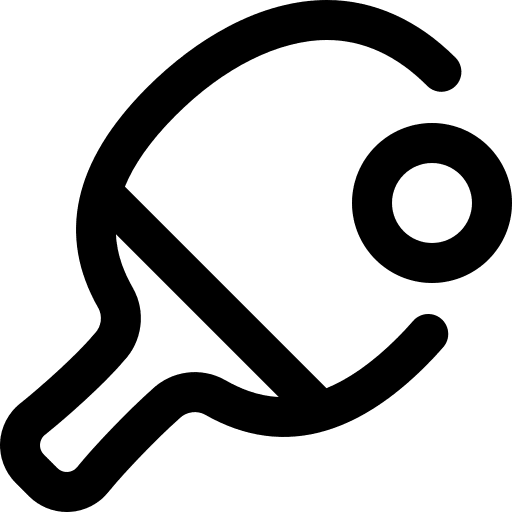 Ping pong ping pong sports and competition racket icon