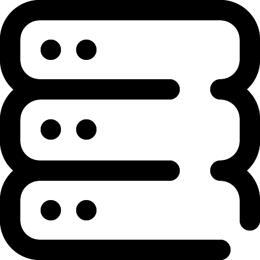 Server hosting storage technology icon