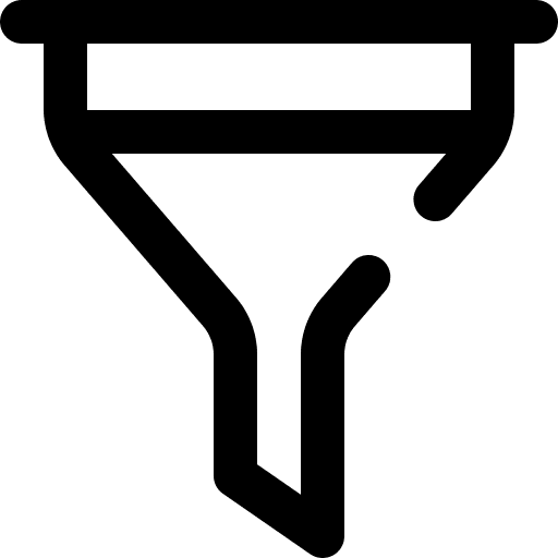 Filter tool filtering funnel icon