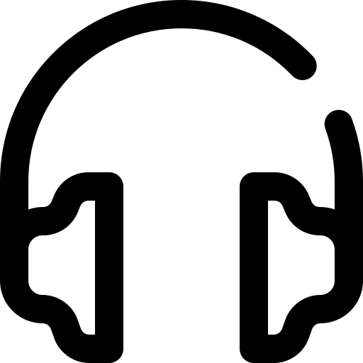 Headphones audio technology sound icon