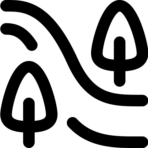 Road nature road tree icon