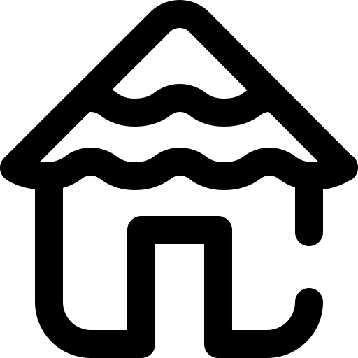 Beach house real estate buildings holidays icon