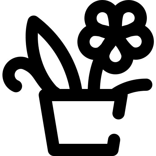 Flower blossom pot petals icon