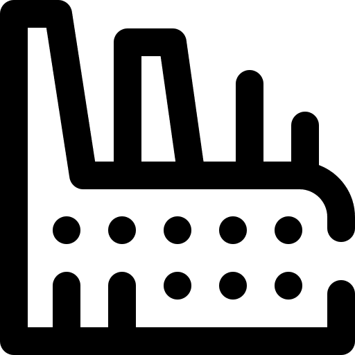 Factory buildings industry industrial icon