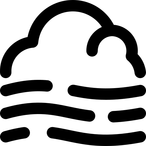 Foggy fog windy wind icon