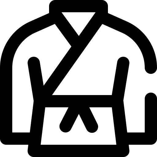 Karate fashion sports and competition clothes icon