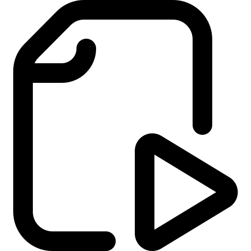 Video file file formats document archive icon