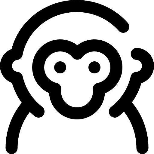 Monkey wildlife animals wild icon