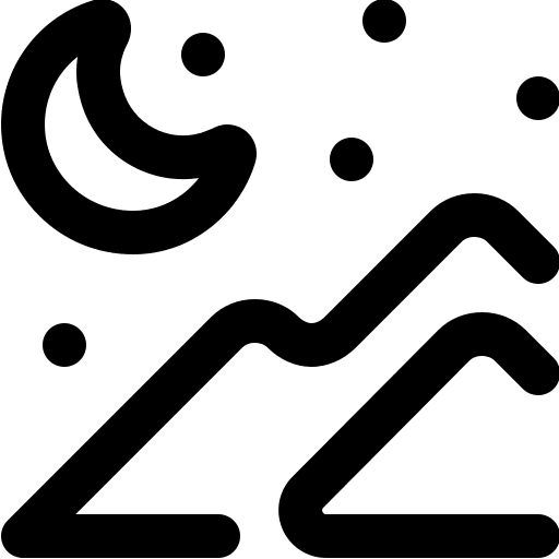 Mountain night mountain altitude icon
