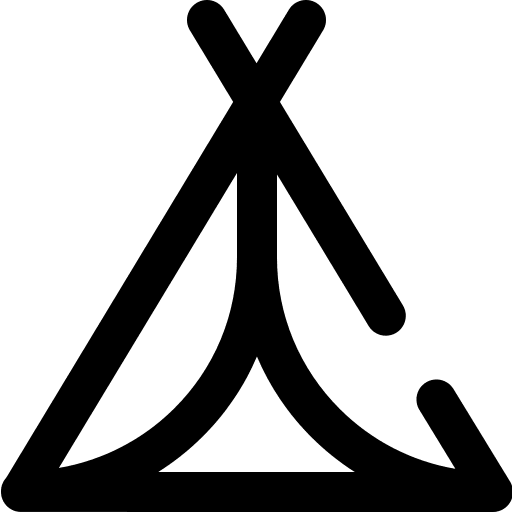 Tent nature wigwam tent icon