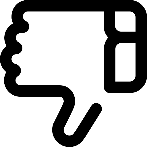 Thumb down communications hands and gestures hand icon