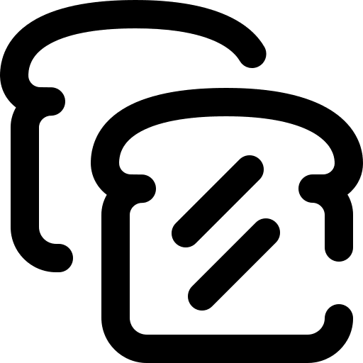 Bread food and restaurant toast bakery icon