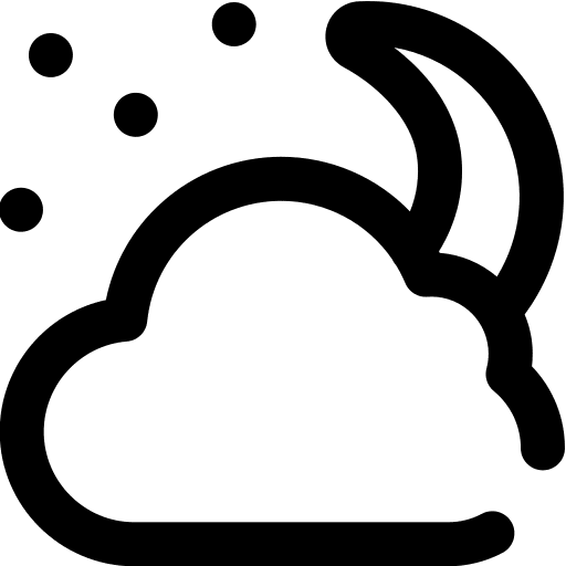 Cloudy night weather cloudy night night icon