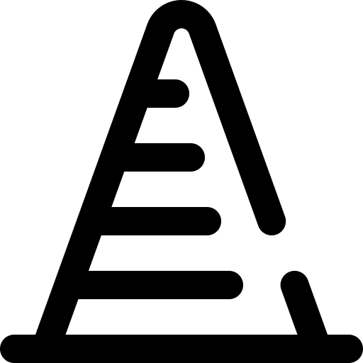 Cone cone construction and tools post icon