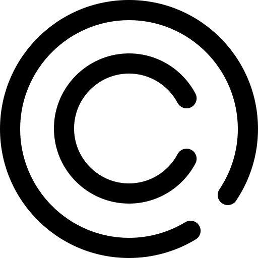 Copyright copyright shapes license icon