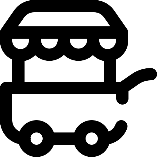 Food cart fast food food cart stand icon