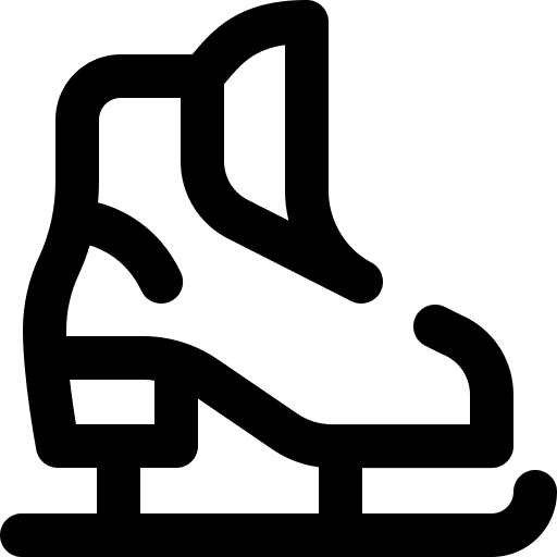 Ice skate equipment ice skate shoe icon