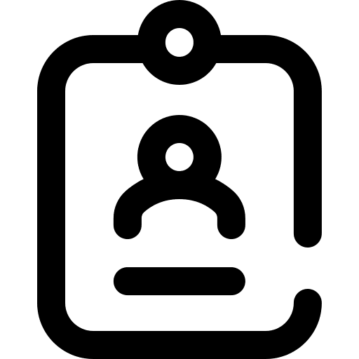 Id card identity admission id card icon