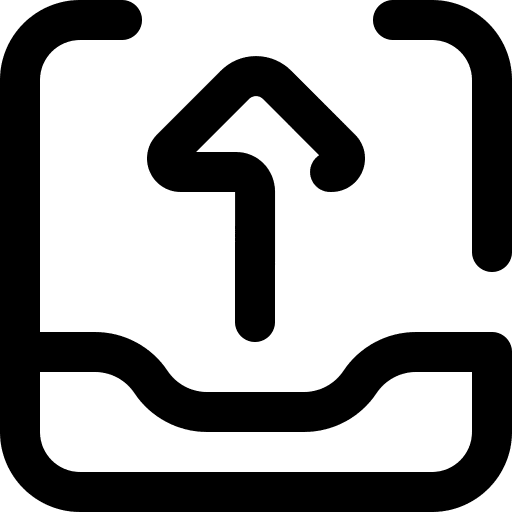 Outbox arrows uploading outbox icon