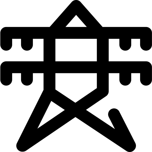 Electric tower energy industry electric tower icon