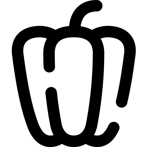 Bell pepper vegetable healthy food food icon