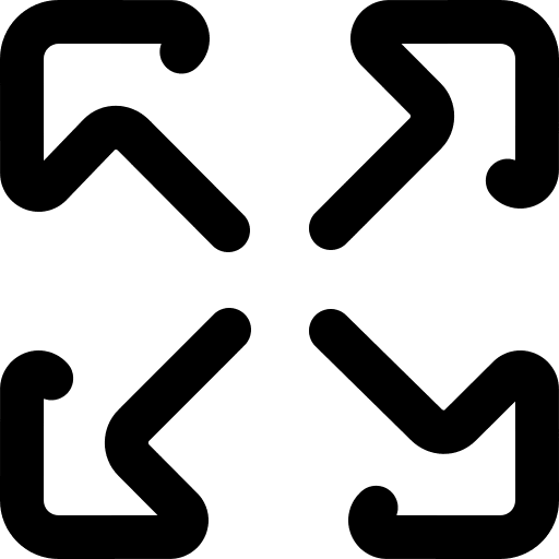 Expand arrows expanding extend icon