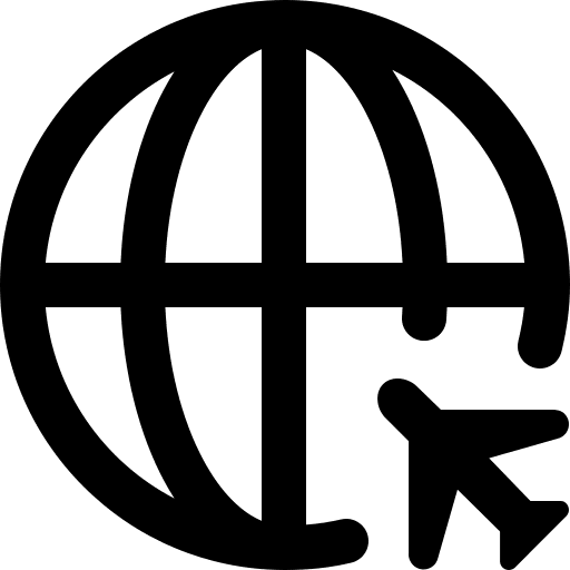 Flight airplane worldwide flight icon