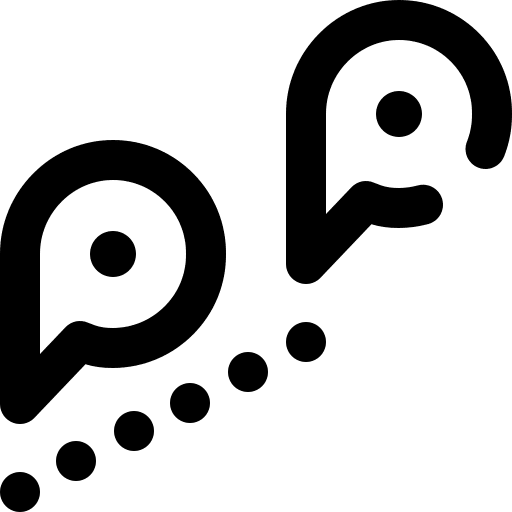 Distance road travel distance icon