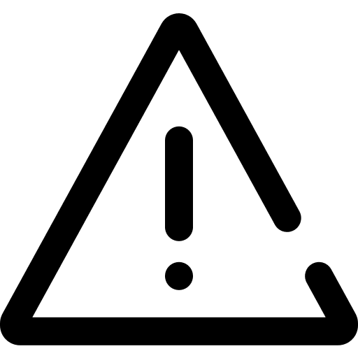 Warning signaling triangle traffic sign icon