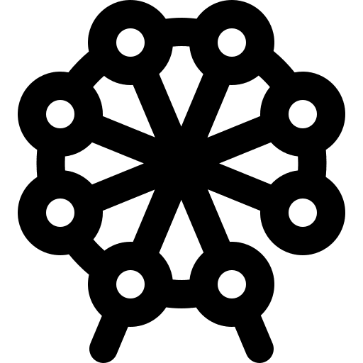 Ferris wheel entertainment big wheel funfair icon