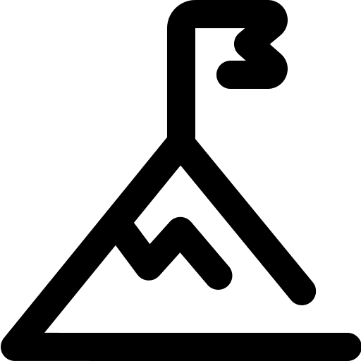 Goal landscape mountain nature icon