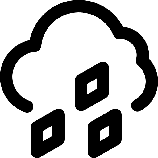 Hail cloudy hailing weather icon