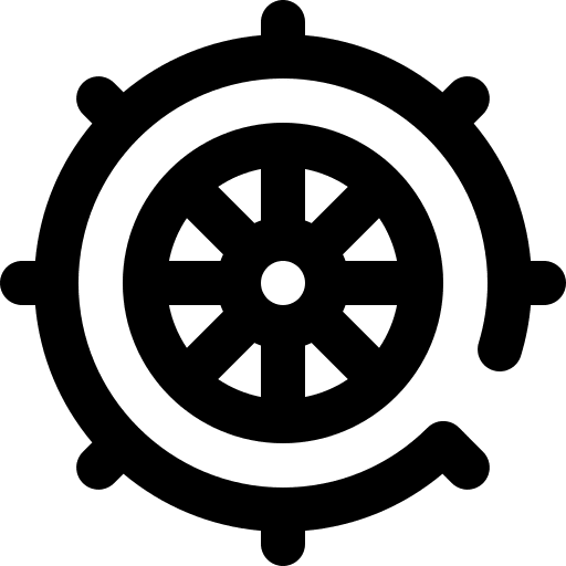 Helm ship navigation transport icon