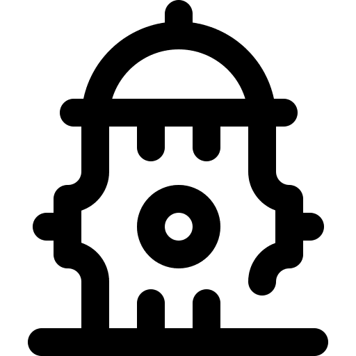 Hydrant security buildings water icon