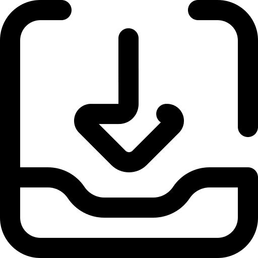 Inbox ui down arrow multimedia option icon