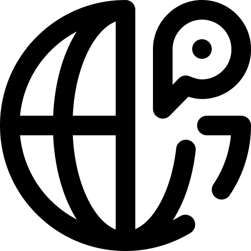 Internet earth globe wireless internet gps icon