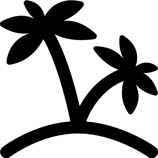 Island nature palm palm tree icon