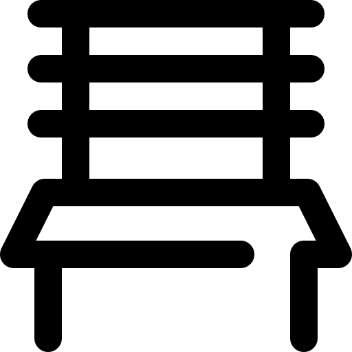 Bench architecture and city park leisure icon