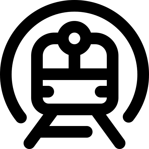Metro public transport train transportation icon