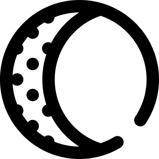 Moon phase weather stars astronomy icon