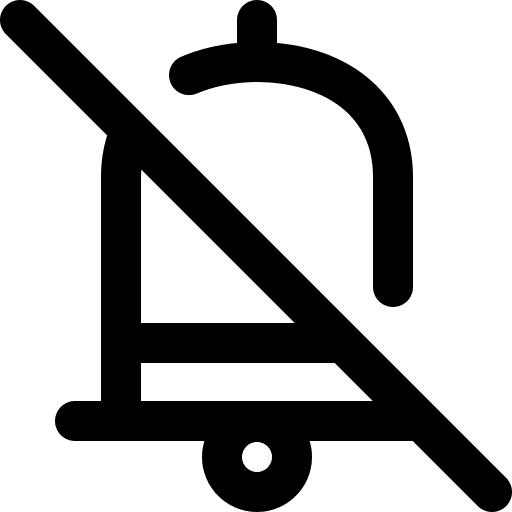 Notification bell music and multimedia school bell icon