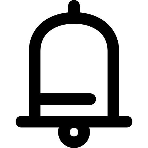 Notification bell music and multimedia school bell icon