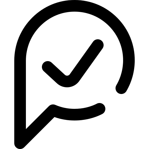 Pin checked map location interface icon