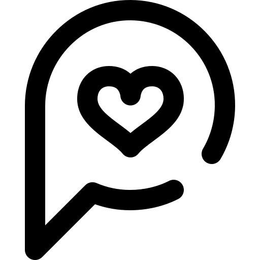 Pin pin heart map location icon