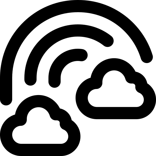 Rainbow atmospheric sun spectrum icon