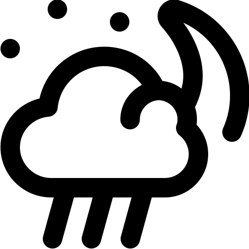Rainy meteorology rain sky icon