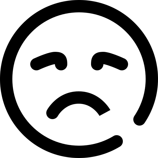 Sad unhappy feelings sad icon